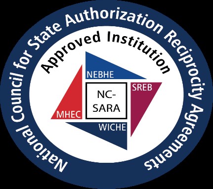 NC-SARA Approved Institution. National Council for State Authorization Reciprocity Agreements. MHEC, NEBHT, SREB, WICHE.